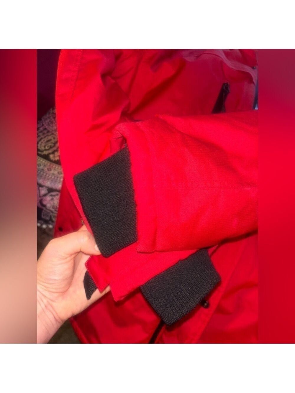 NOIZE Red Unisex Weather Guard Vegan Canadian🇨🇦 Winter Coat M-XL Ptp26in L32in - Picture 8 of 16